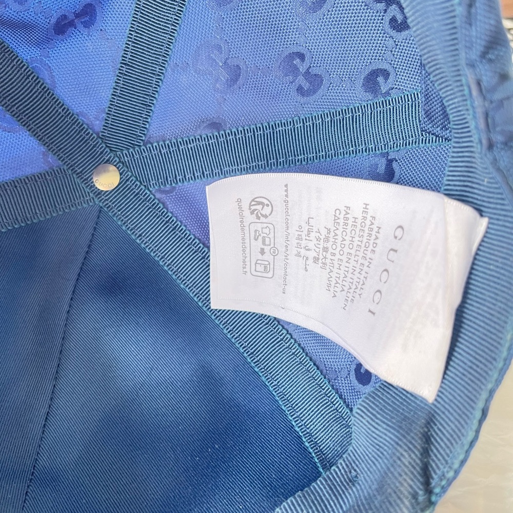 New in box with tags Gucci Blue GG Monogram Baseball Cap for spring & summer.🇮🇹 - Picture 4 of 10